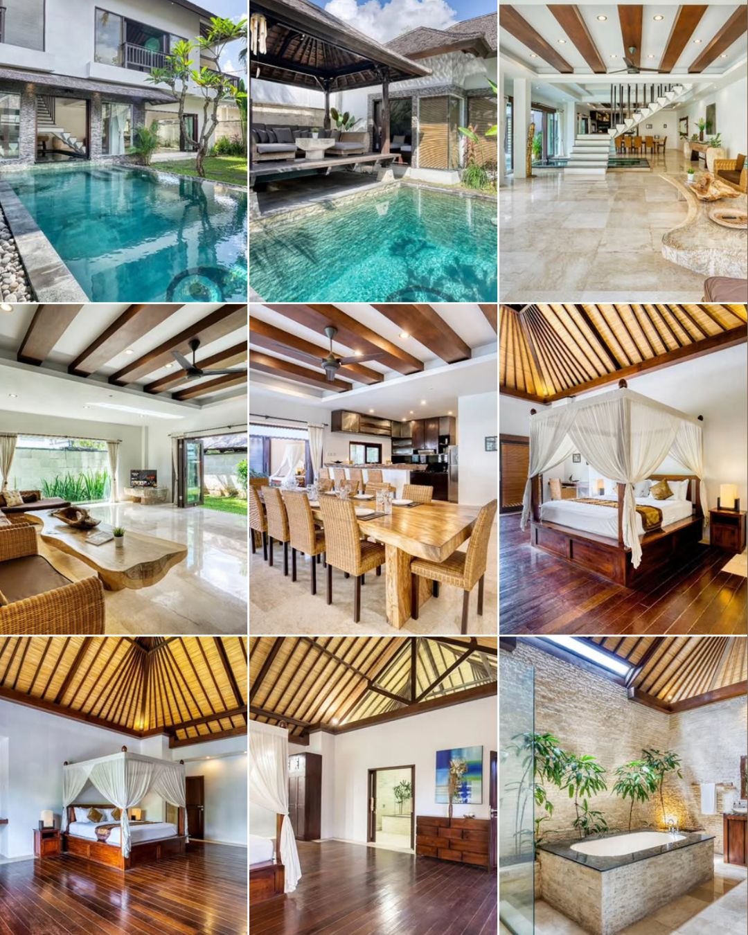 Before — an ordinary property listing presented as a nine-image grid of flat, unconsidered photography.